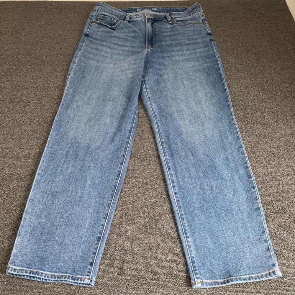 Old Navy OG Loose High Rise Jeans Womens Size 14 Medium Wash Casual Streetwear